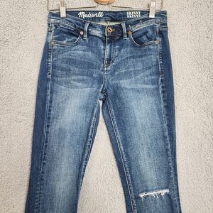 MADEWELL Skinny 26x32 Cotton Medium Wash Low Rise Distressed Jeans